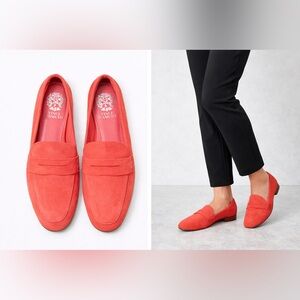 Vince Camuto Coral Suede Loafers Slip On Flats W8.5 Old Money Quiet Luxury